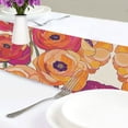 thumbnail image 4 of Yayeee Table Runner 70 inches Long Home Kitchen Dinning Party Decoration, Orange Hand Drawn Floral, 4 of 7