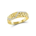 thumbnail image 3 of FB Jewels 10kt Yellow Gold His Hers Round Diamond Cluster Matching Wedding Set 3/8 Cttw, 3 of 4
