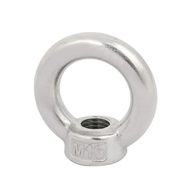 Levantamiento Ojo Tuerca M16 Hembra Rosca 316 Inoxidable Acero Redondo Forma para Cuerda Montaje Paquete de 1