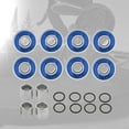 thumbnail image 3 of Pack of 8 Precision 608 RS ABEC 11 Bearings for Scooters, Longborad And - Blue, 3 of 10