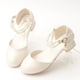 thumbnail image 1 of Zapatos de princesa de tacón alto estilo princesa de primavera y otoño con perlas de diamantes para niñas, zapatos de cuero de alto rendimiento blancos para estudiantes, zapatos para niños, 1 of 4