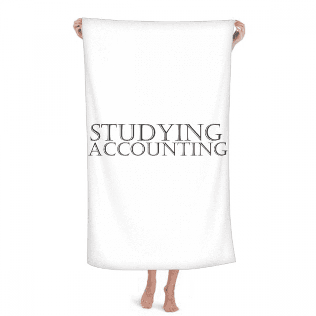 Short Phrase Studying Accounting Hand Towel Bath Facecloth Soft Cotton Washcloth