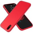 thumbnail image 1 of Compatible with iPhone XR Case 6.1 inch,[Silky and Soft Touch Series] Premium Soft Liquid Silicone Rubber Full-Body Protective Bumper Case for iPhone XR (Red), 1 of 5