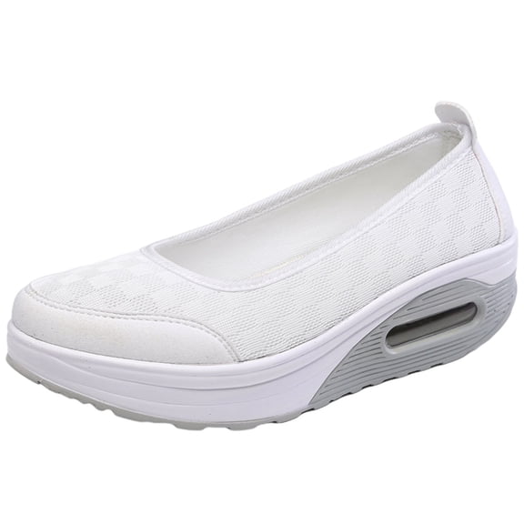 asdoklhq Women's Slippers, Women's Shoes Platform Sneakers Platform Women's Single Shoes Rocking Shoes Women