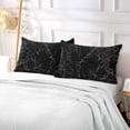 thumbnail image 5 of GZHJMY Black Marble Texture Pillowcases, Soft and Cozy Decorative Pillow Cases with Hidden Zipper for Bedroom, Sofa, Couch, Queen Size 20x30 Inches（203）, 5 of 6