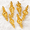 Golden-6, variant on Red Mercury Glass Finial Ornaments, 6-Piece Set for Holiday Decor