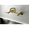 thumbnail image 5 of Kingston Brass KS823PB Concord Two-Handle Wall-Mount Kitchen Faucet, Polished Brass, 5 of 5
