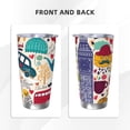 thumbnail image 3 of Uemuo London Symbols Print Travel Coffee Mug ,20oz Double-walled Car Cup ,Stainless Steel Insulated Tumbler Leak-proof Travel Cup Reusable Straw Car Cup-Without Straw, 3 of 8
