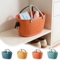 thumbnail image 1 of YYV Panier d'Achats Polyvalent Tissé à la Main, Fourre-Tout de Pique-Nique avec Poignée Découpée, Panier d'Épicerie Réutilisable, Sac de Marché, Rangement de Pique-Nique à la Plage, Style Osier, Panier de Pique-Nique, 1 of 7