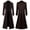 Brown, variant on Mens Coat Gothic Long Trench Coat, Stand Collar Double Breasted Outerwear with Silver Buttons, Vintage Wear