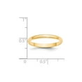 thumbnail image 2 of 14k Yellow Gold 2.5mm Ltw Half Round Band Size 4 Ring, 2 of 2