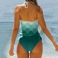thumbnail image 3 of Akiihool Women Plus Size Tankini Swimsuit Two Piece Flowy Swimdress Bathing Suits with Shorts (Mint Green,S), 3 of 5