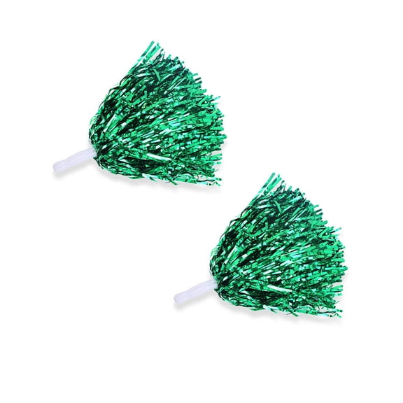 Billuyoard Paquete de 2 pompones de animadora, competición deportiva, pompones de animadora de mano, decoración de fiesta para niños y adultos Kits de decoración para fiestas Verde