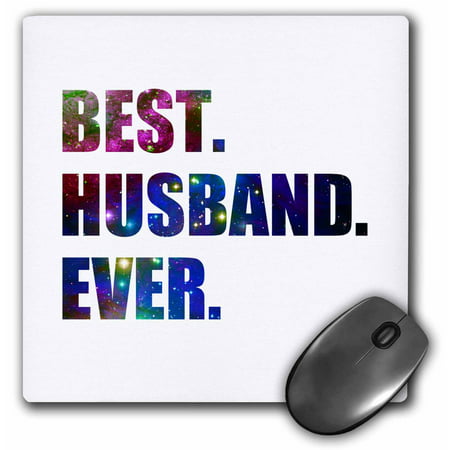 3dRose Best Husband Ever - cut out of outer space stars and galaxies graphic, Mouse Pad, 8 by 8