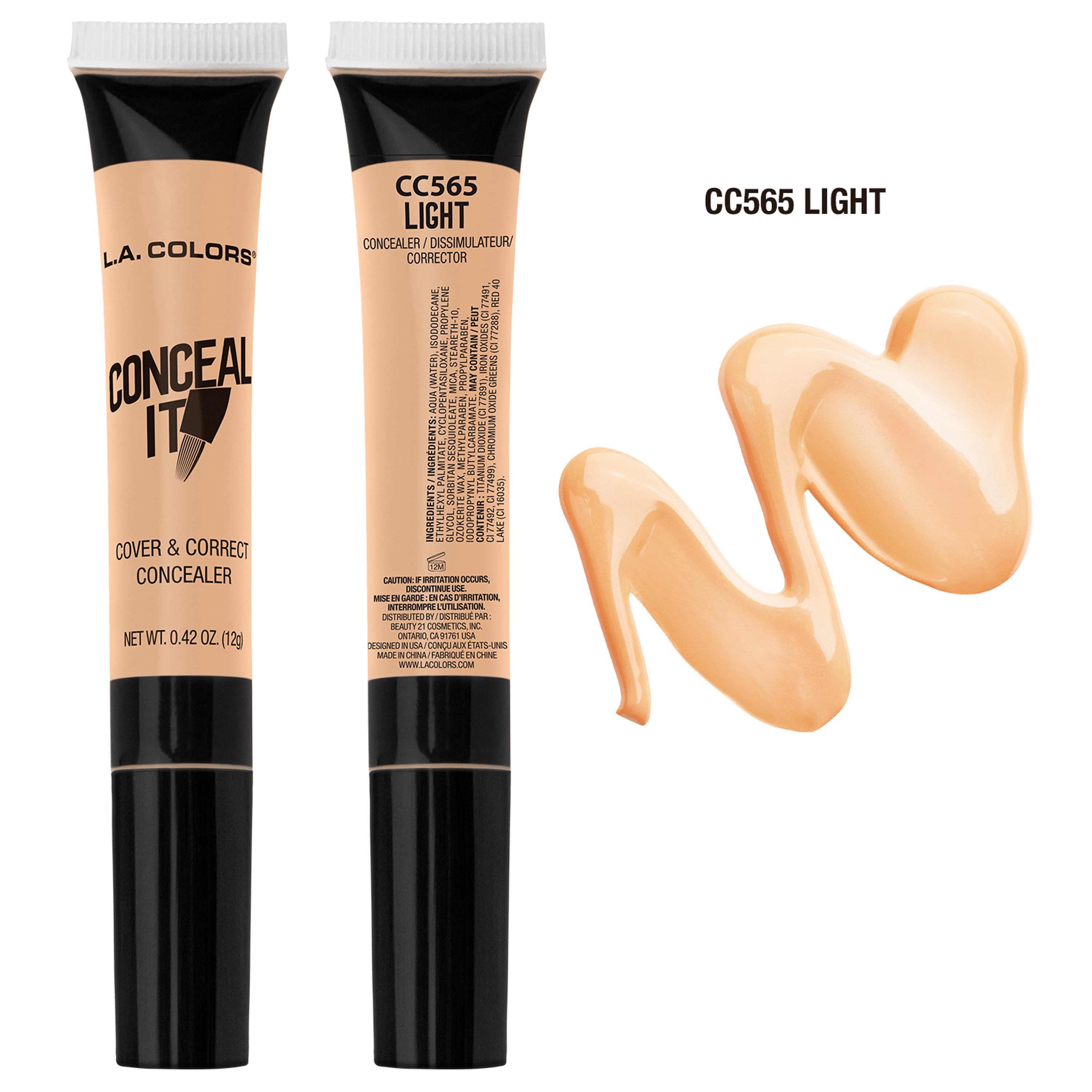 L.A. COLORS Concealer High Coverage, Conceal It, Light, 0.42 fl oz