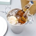 thumbnail image 5 of Metal Ice Bucket, Stainless Steel Ice Bucket with Antler Handle Cooler Bucket Wine Drinks Beer Bottles Container Ice Wine Bucket for Home Party Bar, 5 of 7