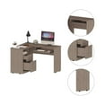 thumbnail image 4 of Tuhome  Mix L-Shaped Desk - Color - Light Gray- Material -Engineered Wood, 4 of 10