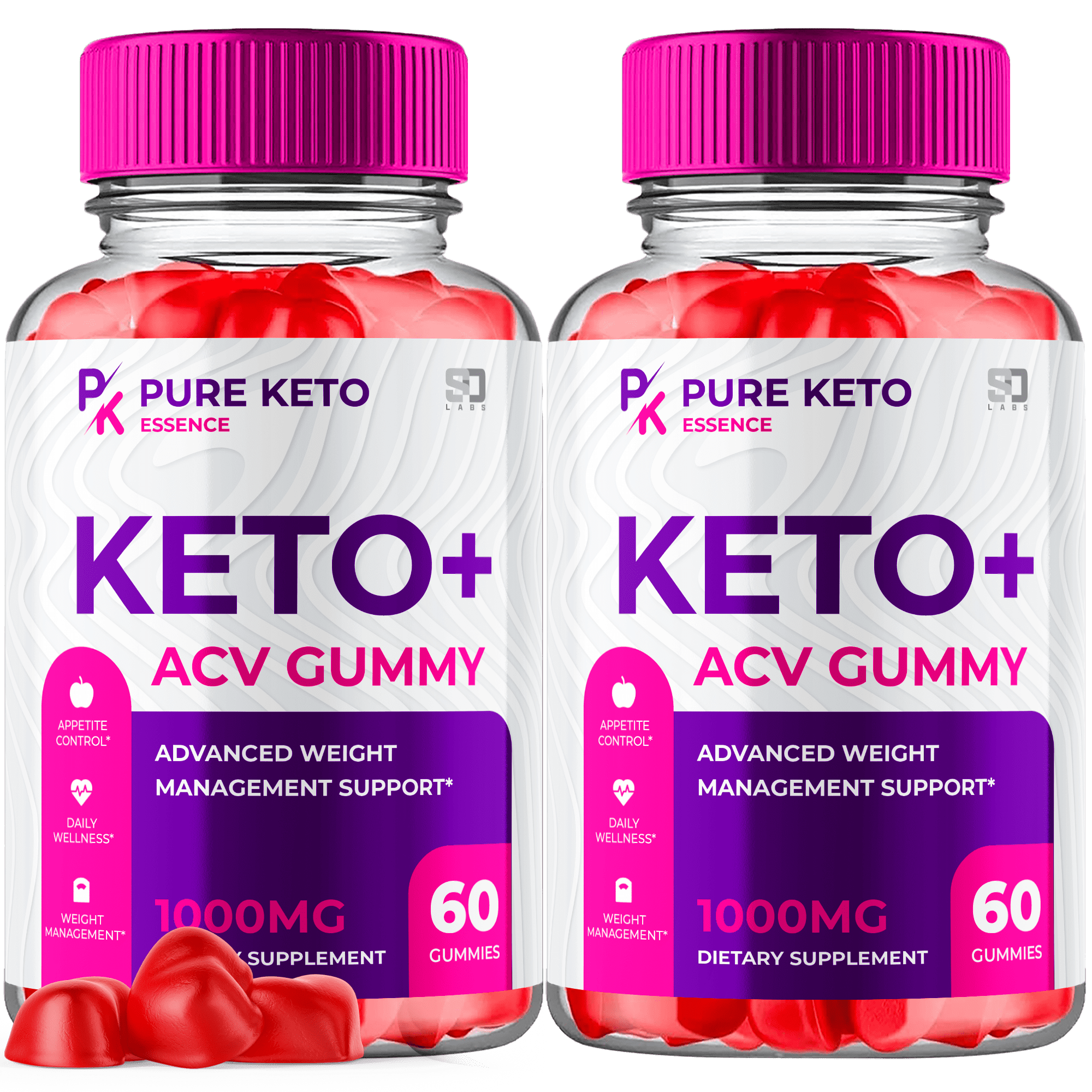 Pure Keto Essence ACV Gummies Maximum Strength Weight Management Supplement 120 Gummies