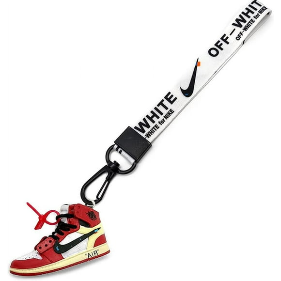 LAICAIW Sneaker Keychain Jordan's Retro ⅠShoes Key Chain for Men & Women (Red-1pair)