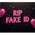 thumbnail image 4 of Glittery Pink RIP FAKE ID Banner Backdrop Decor for Party Celebrations Photo Props Event Decorations Backgrounds, 4 of 4