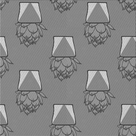 Ahgly Company Indoor Square Patterned Dim Gray Area Rugs, 7' Square