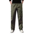 thumbnail image 1 of WEAIXIMIUNG Insulated Work Pants Men Mens Fashion Solid Loose Plus Size Pocket Lace Up Pants Overall, 1 of 9