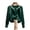 Green, variant on Women's Satin Silk Crop Shirts Blouses Dressy Casual Long Sleeve Shirts Work Crew Neck 2026 Elegant Tops with Pearl Fashion Green M