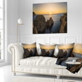 thumbnail image 2 of Designart Ibiza Island Mediterranean Sunset - Landscape Printed Throw Pillow - 16x16, 2 of 4