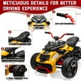 thumbnail image 3 of EastVita 12V 3 Wheeler Ride on ATV Electric Motorcycle, Battery Powered Electric Vehicle w/LED Lights, High & Low Speed, Horn, Music, USB, Treaded Tires, Ride on Car, 3 of 9