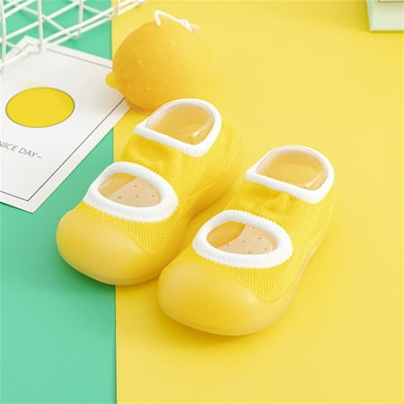 

kpoplk Baby First Walking Shoes Toddler Kids Baby Boys Girls Shoes First Walkers Cute Soft Sandals For Girls(Yellow)