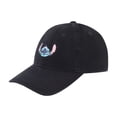 thumbnail image 4 of Disney Stitch Dad Hat, Winky Face Cotton Adjustable Adult Women's Baseball Cap with Curved Brim, Black, One Size, 4 of 5