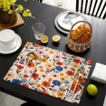 thumbnail image 3 of Pioneer Flower Floral Print Pattern Summer Placemats Table Placemats Set Of 6-Linen Kitchen Washable Placemats Table Mats 12x18 Inch Non-Slip Heat Resistant, 3 of 5
