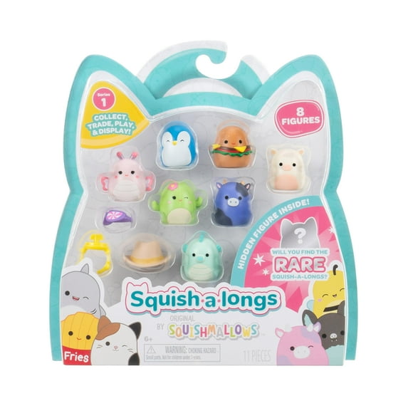 Mini-Squish Squish-a-Longs, paquete de 8 unidades, serie 1, estilo 1, con accesorios