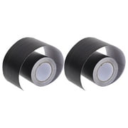 2 Rolls Self-adhesive Baseboard Flexible Molding Trim Skirting Stickers Decor Wall Caulking Strip Black Pvc