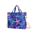 thumbnail image 7 of FORMRS Womens Corduroy Tote Bag Crossbody Shoulder Handbag with Pocket, Neon Pink Starfish, 7 of 7