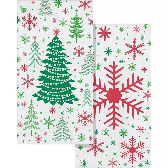 Artstyle Merry Merry Merry Guest Towels, 8" x 4" (100 Count)
