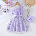 thumbnail image 5 of Coerni Girls One Shoulder Flower Girl Dress Kids Toddler Lace Tulle Tutu Long Dress Princess Dresses Sequin Tulle Ball Gown, 5 of 6