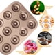 thumbnail image 5 of Moldes para donas, moldes para donas de 12 cavidades para hornear Bandeja para donas antiadherente Utensilios para hornear de acero al carbono para hornear en el horno, 5 of 6