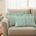 thumbnail image 6 of Outdoor Pillow Covers 20x12 Set of 2, Green Waterproof Patio Throw Pillow Covers for Couch Sofa Chair, Modern Abstract Art Ombre Striped Decorative Pillowcases for Throw Pillows, 6 of 9