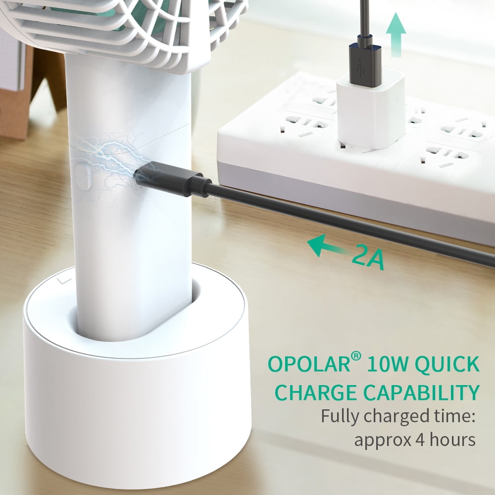 Kepooman Handheld Fan Portable, Mini Hand Held Fan, Rechargeable Handheld Fan with Base & Power Bank for Women Girls Kids Outdoor, White Kepooman Handheld Fan Portable, Mini Hand Held Fan, Rechargeable Handheld Fan with Base & Power Bank for Women Girls Kids Outdoor, White