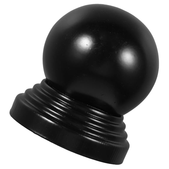 Hemoton Post Round Caps Gate Ornaments Ball Top Flag Black