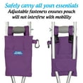 thumbnail image 4 of Crutch Comfort Pouch Bag with Foam Hand Grip Pads (Purple), 4 of 5