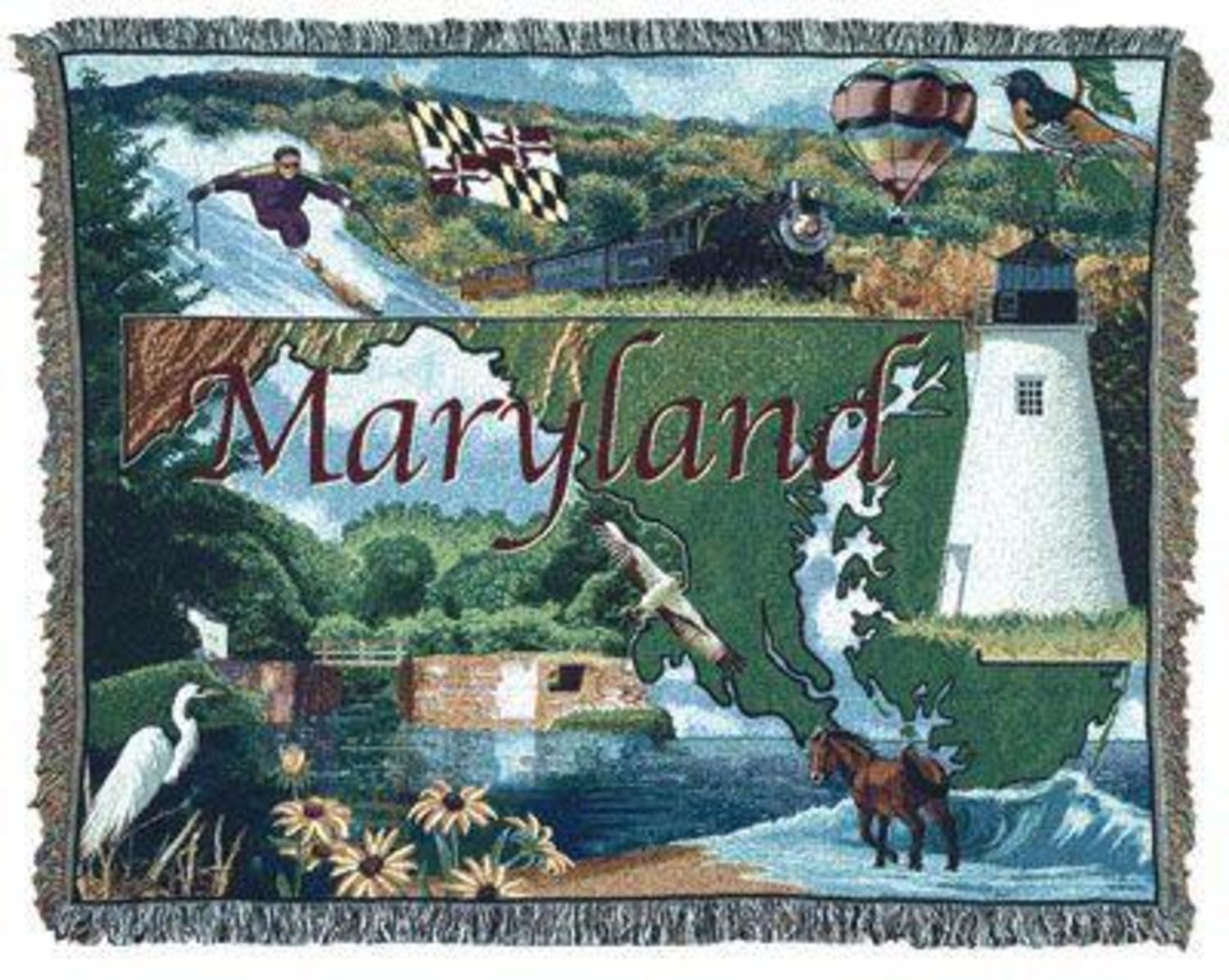 State of Maryland Tapestry Throw Blanket 50 x 60 - Walmart.com 