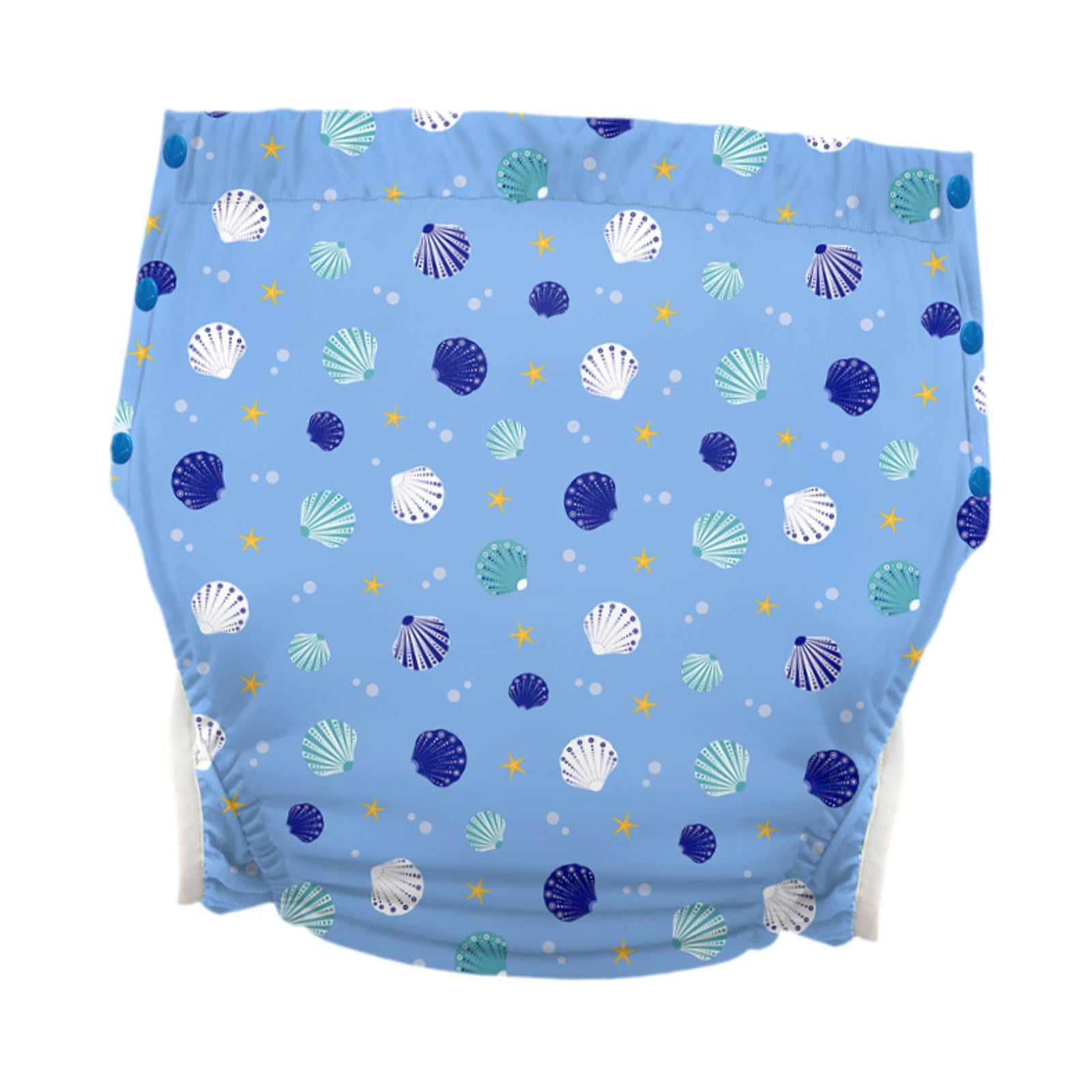 Wswqop Adults Cloth Diaper Care Triangle Pant Soft Adjustable Buckle Side Leakproof for Blue