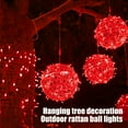 thumbnail image 6 of Kumdkd Solar Powered Hanging Tree Lights - Red LED Ball Outdoor Waterproof Decoration, Garden Yard Beautification, Christmas Day Lighting, 6 of 6