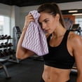 thumbnail image 5 of WDOBM Reusable Washcloths, Unisex Striped Coral Fleece Bath Hair‑Drying Towel, Highly Absorbent Quick Dry Machine Washable, Lightweight Sport Towels for Travel Fitness, 5 of 6
