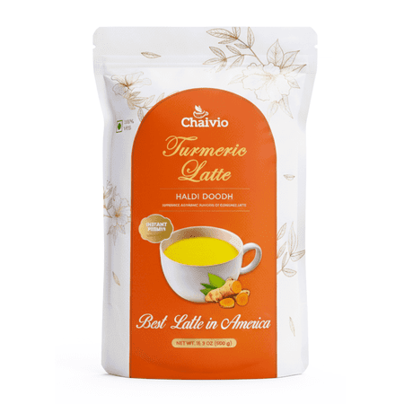 Chaivio Turmeric Latte Instant Premix Golden Milk Mix Unsweetened Caffeine-Free Gluten-Free 1.1 lbs