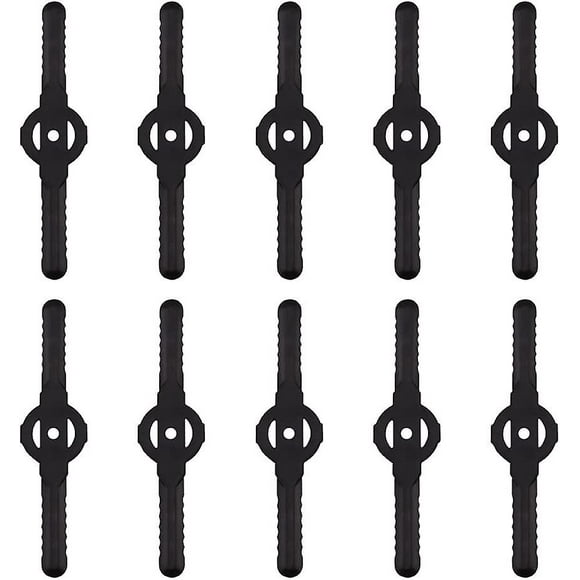 Jinsinto Plastic Edger Blade,10 Pcs,replace For Cordless Grass Trimmer Tool Set black