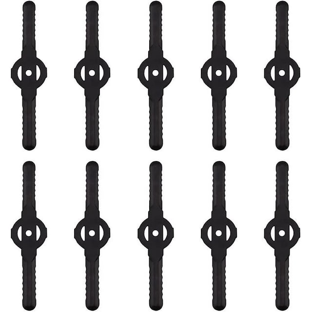 Jinsinto Plastic Edger Blade,10 Pcs,replace For Cordless Grass Trimmer Tool Set black