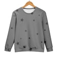 thumbnail image 4 of Bovemsi Womens Sweatshirts Women's Sports Shirt With Star Pattern Pullover Round Neck Long Sleeved Autumn Top Fall Fashion Outfits 2025 Clothes, 4 of 9